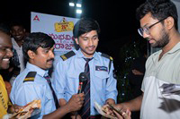 Anubhavinchu Raja Movie 3rd Song Launch at AMB Mall